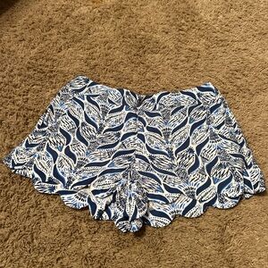 Lilly Pulitzer Navy and White Print Shorts